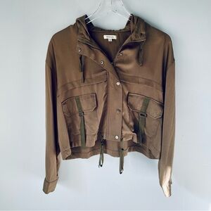 Max Studio Cropped Army Jacket